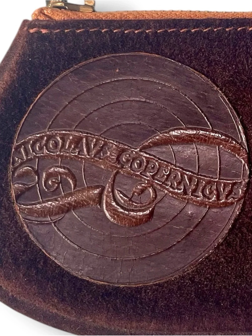 RARE Nicolaus Copernicus Themed Vintage Leather Change Purse Wallet Handmade